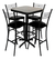 Comedor Periquero Estilo Moderno | Mesa Redonda 60 cm + 4 Bancos Acojinados Modelo Chilanguita - tienda en línea