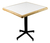 Mesa para Restaurante y Cafetería Estilo Moderno con Base Metálica y Cubierta de Mader75x75 cm | Modela Estandar en internet