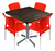 Mesa Comedor Moderno para Restaurante y Cafetería | Campirano oscuro, Modelo Alesia - It-Luam Muebles