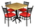 Comedor Italia para Restaurante y Terraza | Conjunto de Mesa y Sillas Robusta de Madera