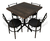 Juego de Comedor cuadrado,Estilo Campirano para Terraza, Bar o Exterior | Campirano oscuro, Modelo Charly - comprar en línea