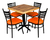Mesa amplia, Comedor para Restaurante, Bar, Cafetería y Jardín | Emboquillado tipo duela, Modelo Italia