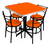 Comedor cuadrado Moderno para restaurante ,con 4 Sillas Acojinadas | Emboquillado de aluminio, Modelo Charly - comprar en línea