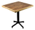 Comedor Estilo Campirano Marisol para Restaurante | Mesa Cuadrada 75x75 cm + 4 Sillas Acojinadas de Fierro