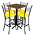 Comedor Periquero Campirano para Restaurante y Bar | Con 4 Bancos y Mesa de Madera Modelo Chilanguita