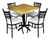Comedor Italia para Restaurante y Terraza | Conjunto de Mesa y Sillas Robusta de Madera - tienda en línea