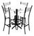Imagen de Comedor Periquero Estilo Moderno | Mesa Redonda 60 cm + 4 Bancos Acojinados Modelo Chilanguita