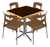 Imagen de Comedor Moderno para Restaurante y Cafetería con 4 Sillas | Emboquillado de madera, Modelo Valenia