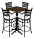 Mesa Alta Periquera para Bar, Restaurante, Cantina y Cafetería | Diseño Campirano y Funcional