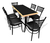 Comedor Para Restaurante Bar Cafetería Moderno con 6 sillas | Emboquillado de Madera Modelo Italia - comprar en línea