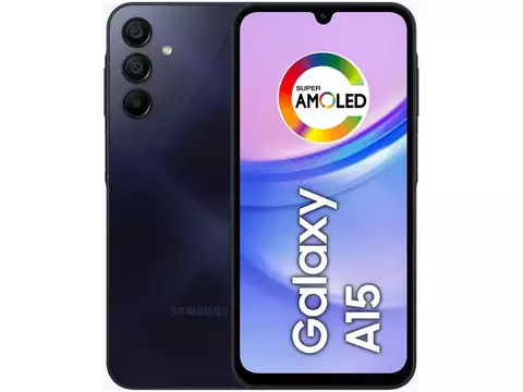 Smartphone Samsung Galaxy A15 6,5" 128GB Azul Escuro 4G 4GB RAM Câm. Tripla 50MP + Selfie 13MP 5000mAh Dual Chip • Novo lacrado