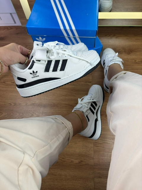 Adidas Fórum Low Velcro BrancoPreto