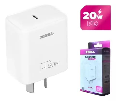 Cargador Soul PD 20W: Carga Rápida y Eficiente para tus Dispositivos