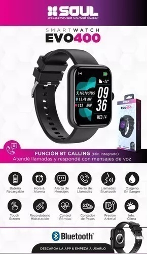 Soul EVO400 Smartwatch: Tu Compañero Ideal para el Estilo de Vida Saludable