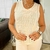 Remera sin mangas con detalles de broderie - comprar online