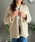 Saco Mohair beige bordado - tienda online