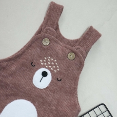 Macacão Infantil Brayan Marrom Claro - Lyam Baby Store