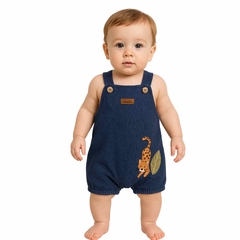 Macacão Infantil Masculino Freddie Azul Jeans