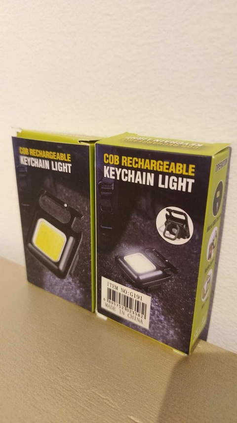 Linterna Led Con Llavero Gancho Portátil Recargable Luz Fría