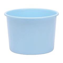 Balde de pipoca azul de 1,5 litros, ideal para festas e eventos.