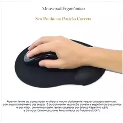 MousePad Ergonômico Apoio De Pulso Profissional Home Office Gamer Antiderrapante
