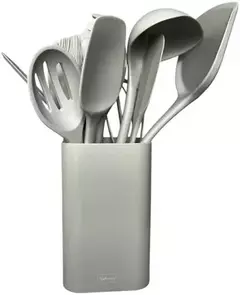 KIT C\7 UTENSILIOS SILICONE C\SUPORTE FENDI IVORY