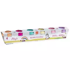 Massinha Modelar Magic Unicórnios 6 Potes Cores Diferentes
