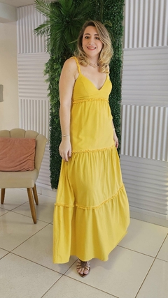 Vestido Longo com Linho Resort na internet