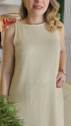 Vestido Longo Reto Lurex - comprar online