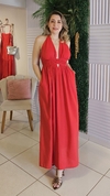 Vestido Longo Pala de Lastex Busto