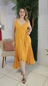 Vestido Longo Transpasse Babado