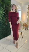 Vestido Midi Ombro a Ombro