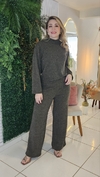 Calça Wide Leg de Tricô
