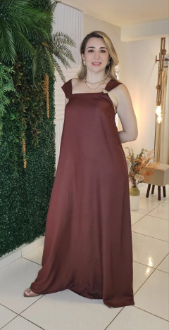 Vestido Longo Detalhe Argola - comprar online