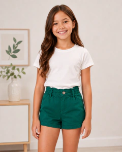 SHORT ELASTICO VERDE