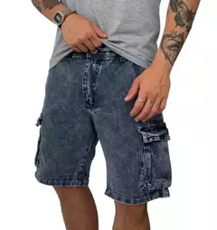 BERMUDAS JEANS MOM CARGO NEVADO TRONOS™