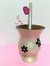 CUÍA TAÇA IMBUÍA + BOMBA = BEGE PEROLADA, PERSONALIZADA COM FLORES!
