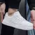 Imagem do Tênis Skate de couro masculino tendência casual, de solas grossas