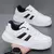 Tênis Skate de couro masculino tendência casual, de solas grossas