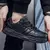 Tênis Skate de couro masculino tendência casual, de solas grossas - Chic Estyle