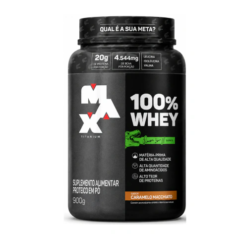 100% Whey Dino - Max Titanium - Caramelo Macchiato