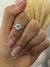 ANEL CORAÇÃO COM ZIRCONIA AZUL N20