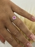 ANEL CORAÇÃO COM ZIRCONIA ROSA N18 - comprar online