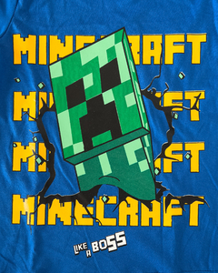 Remera MINECRAFT LUMINOSA azul en internet