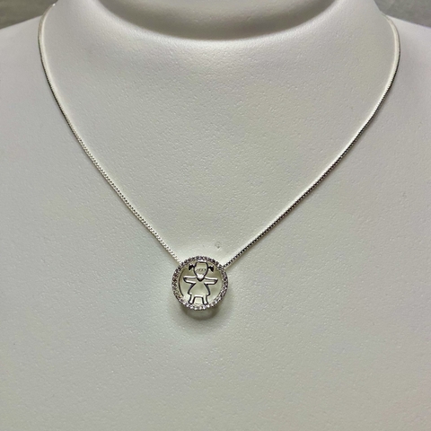 Colar Círculo Menina Cravejado - comprar online