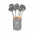 SET 6 UTENSILIOS HUDSON NYLON MANGO MADERA ESPATULA CUCHARON