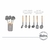 SET 6 UTENSILIOS HUDSON NYLON MANGO MADERA ESPATULA CUCHARON en internet