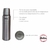 TERMO A INOX PULIDO DOBLE PARED CON TAPON PUSH 1000ML HUDSON - De todo bazar max