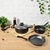 SET DE OLLAS+SARTEN ANTIADHERENTE 4 PIEZAS JOVIFEL PIAMONTE NEGRO - De todo bazar max