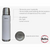 TERMO HUDSON ACERO INOX BLANCO DOBLE PARED C/TAPON PUSH 500ML - De todo bazar max